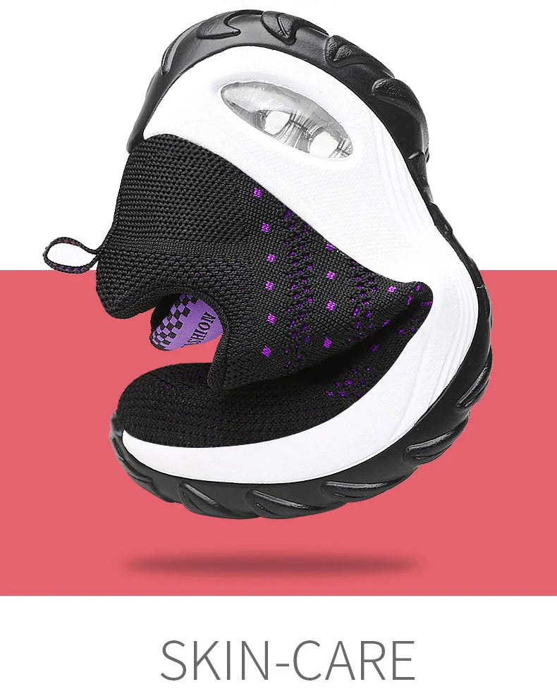 2025 Women's Fashion New Product: Sports Walking Shoes Breathable and Lightweight Casual Walking Platform Shoes Calzados Mujeres
