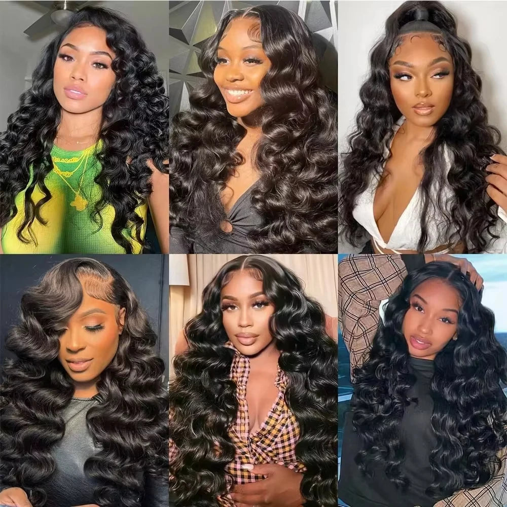 Wiglovie Loose Wave Human Hair Bundle 3 Bundle Deals 15A Peruvian Raw Curly 3/4 Pcs Double Weft Bundles Extensions For Women