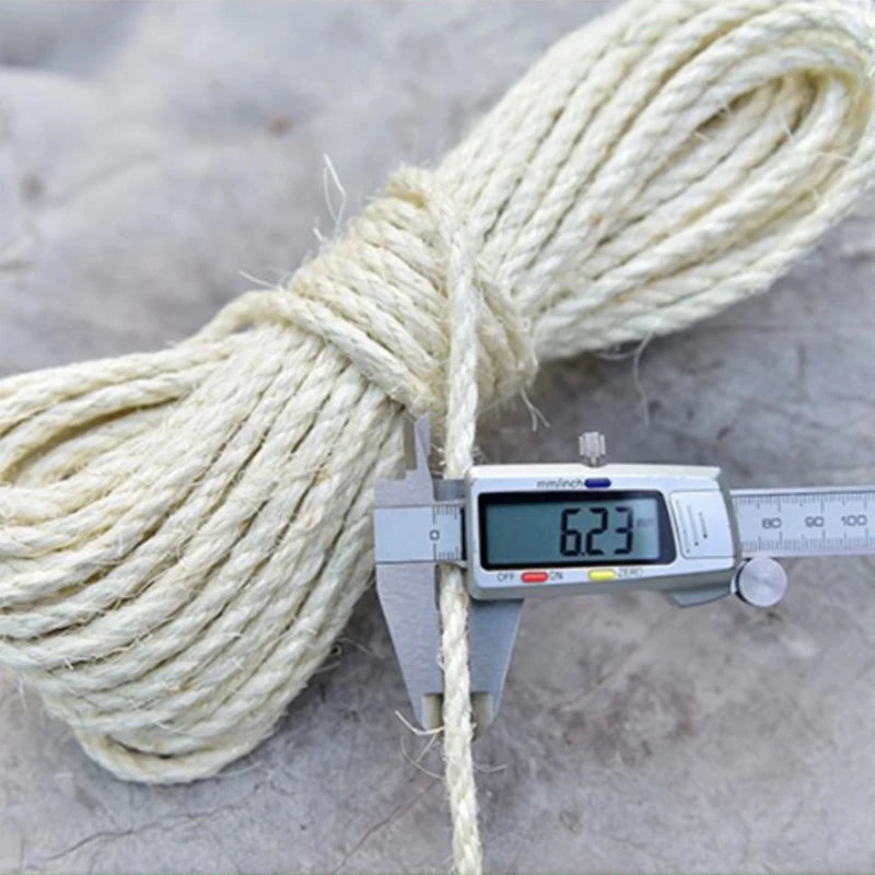 Natural Sisal Rope for Cat Tree Cat Scratching Post Replacemen Rope Sisal for Protect Sofa Cats Scratcher Rope Scraper Cats Toy