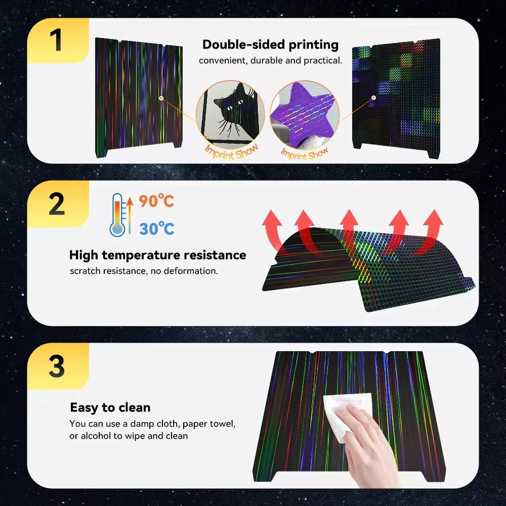 K1C PEI Sheet K1 Build Plate Double Sided PEO PET Spring Steel Sheet Ender 3 V3 SE H1H Plate for For Ender-3 S1 Pro/ Ender-5 S1