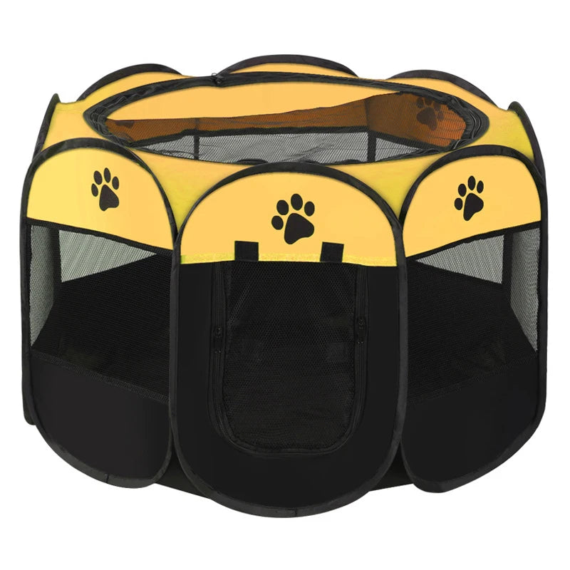 Portable Foldable Pet Tent Kennel Octagonal Pet Tent Foldable Portable Oxford Cloth Cat and Dog Nest Home Furnishings