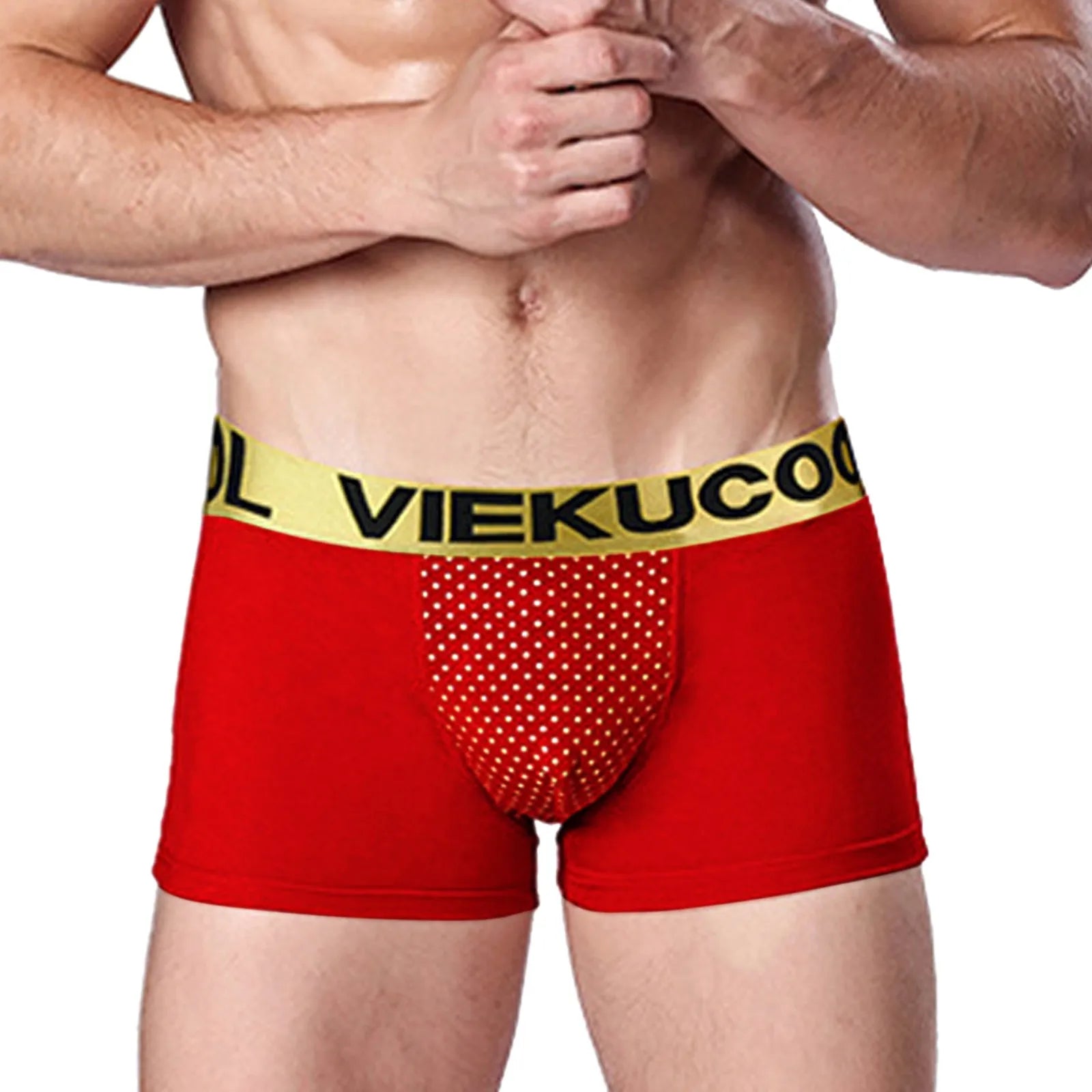 Mens Boxer Panties Strong Magnetic Tourmaline Painted U-Convex Briefs Boxer Briefs Underpants Mid Waist Short Pants Male
