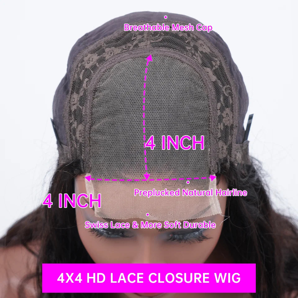 13x6 Loose Deep Wave HD Transparent Lace Frontal Wigs 200% Density 30 40 Inch 13x4 Curly Water Wave Lace Front Human Hair Wig