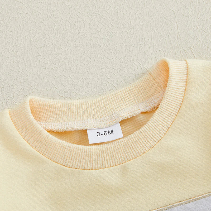 2024-09-13 Lioraitiin Toddler Baby Boy Girl Duck Clothes Long Sleeve Sweatshirt Plaid Elastic Waist Long Pants Outfit