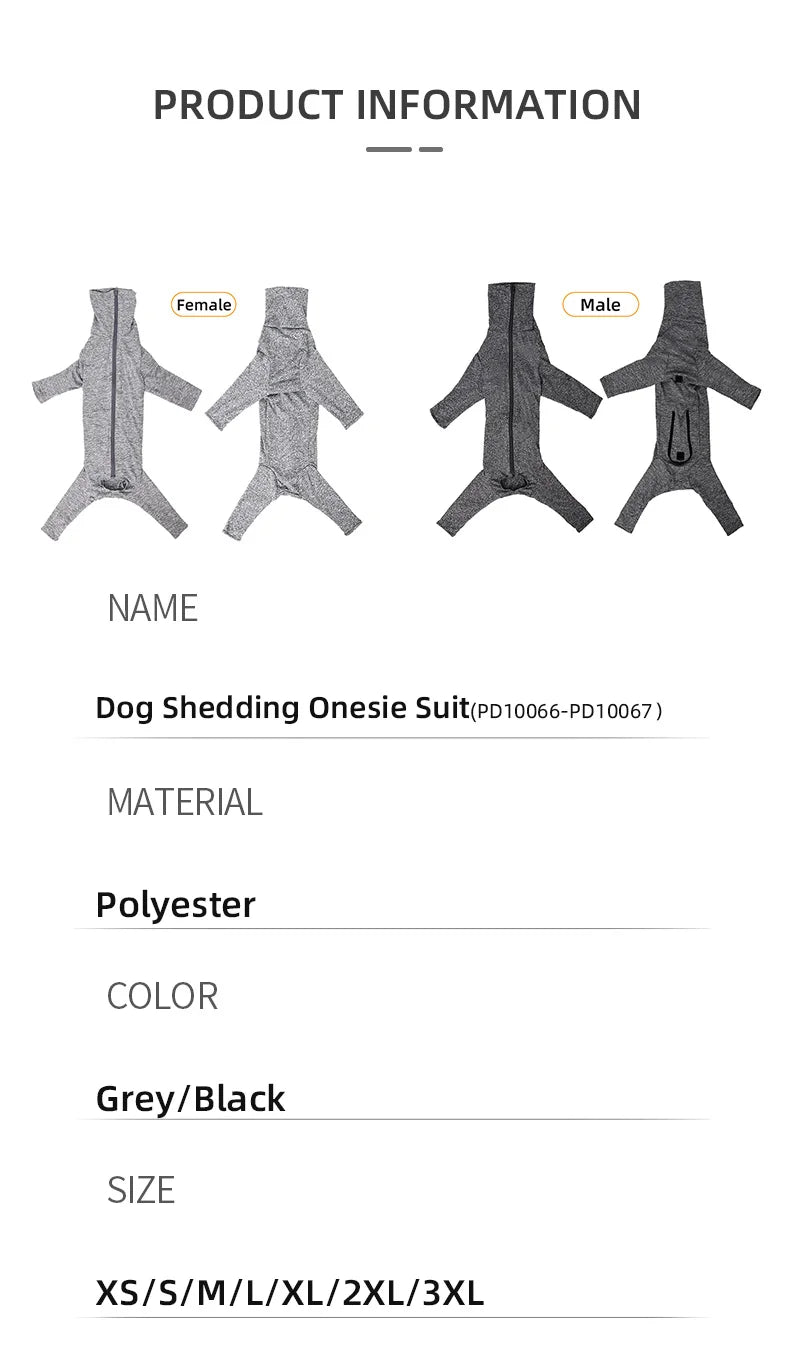 XS-3XL Pet Dog Clothes Winter Jumpsuit Undergarment Female Male Dog Home Loss Hair Proof Clothing Post-Surgical Recovery Clothes