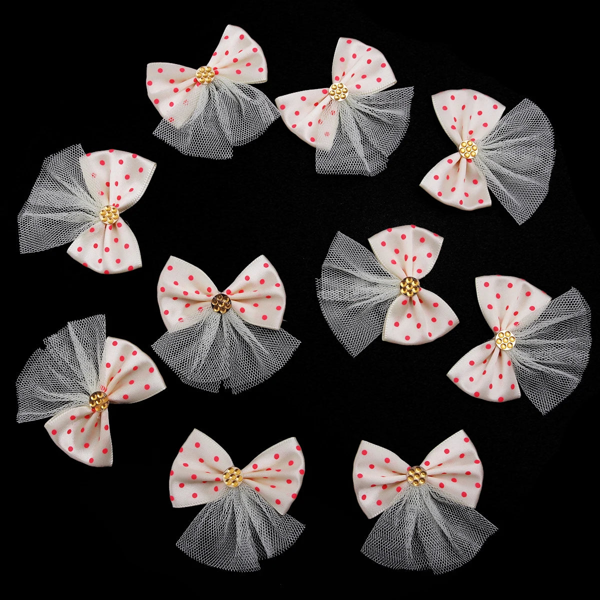 10PCS Dog Bow Dog Hair Accessories Handmade No Clip, No Rubber Band Pet Clothing Decoration Bows For Dogs Cats Pet Accessories