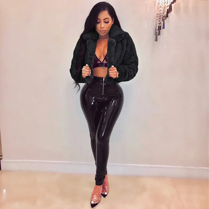 Thick Faux Fur Jacket Women Autumn Winter Maxi Short Coat Warm Luxury Fur Black Parkas Bontjas Pink Furry Shaggy Outerwear