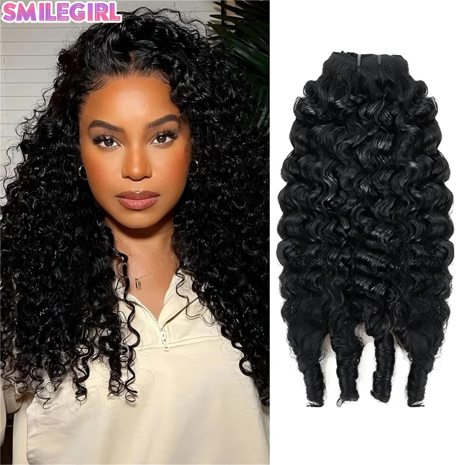 12A Burmese Curly Bundles Human Hair 3C4A Water Wave With Spiral Curly End 100% Unprocessed Raw Hair Sew In For Women 18 30 Inch