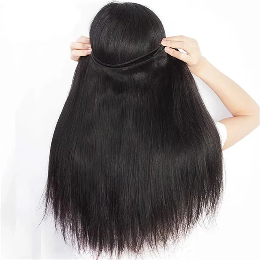 Straight Human Hair Bundles Brazilian Remy Hair Weave Bundles 1/3/4 PCS Natural Black 14-30 Inch Human Hair Extensions