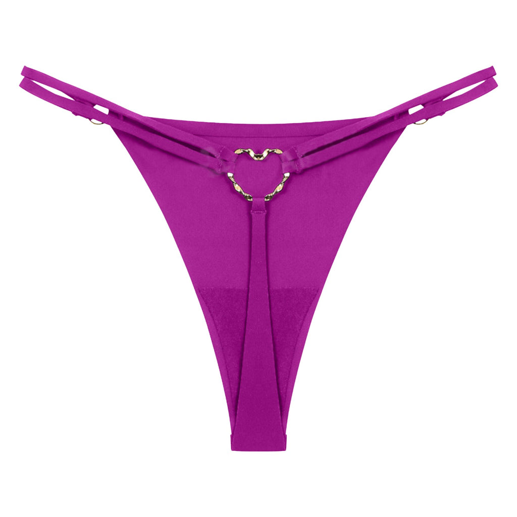 Women’S Low Rise Thong Sexy Panties Double Love Buckle Strap G-String Sports Thongs Breathable Underpants For Fine Womens белье