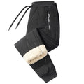 Men Fleece Sweatpants Pant with Zipper Pockets Winter Warm Fleece Sweatpants Track Pants Waterproof for Winter Cycling Training