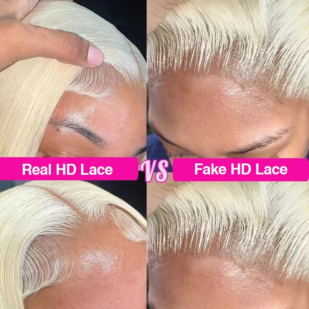 613 Blonde Straight HD Transparent 13x5 13x6 Lace Front Human Hair Wigs Brazilian PrePlucked 40 Inch Lace Frontal Wig Human Hair