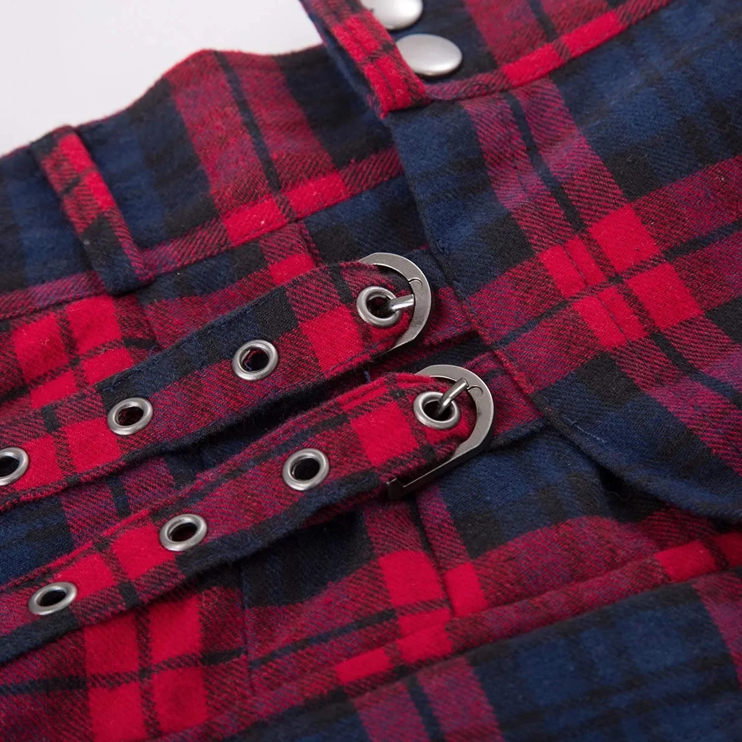 Men's Scottish Festive Skirt Men's Check Contrast Pleated Skirt
