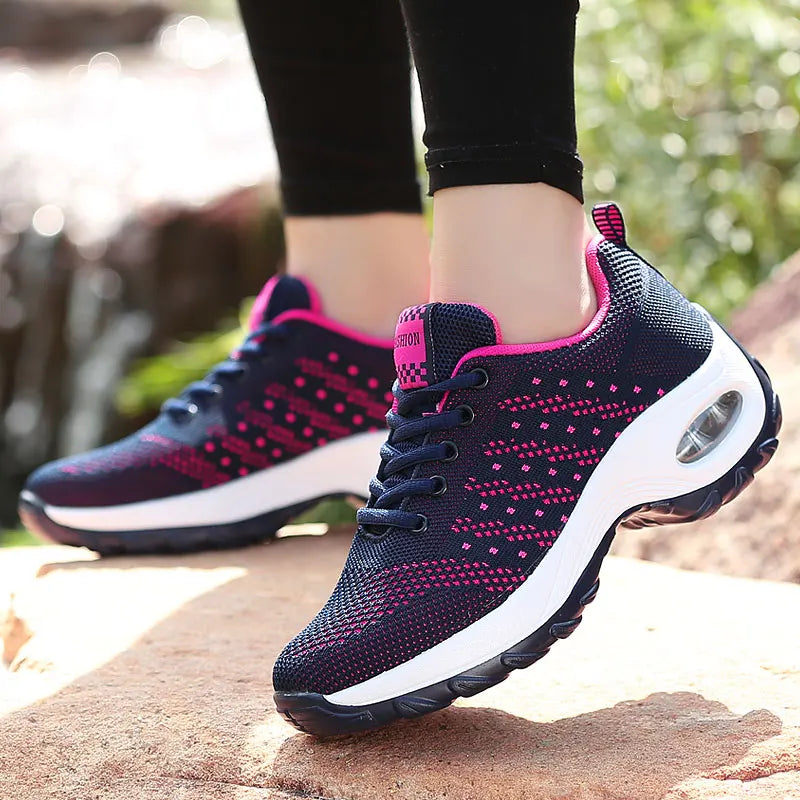 2025 Women's Fashion New Product: Sports Walking Shoes Breathable and Lightweight Casual Walking Platform Shoes Calzados Mujeres