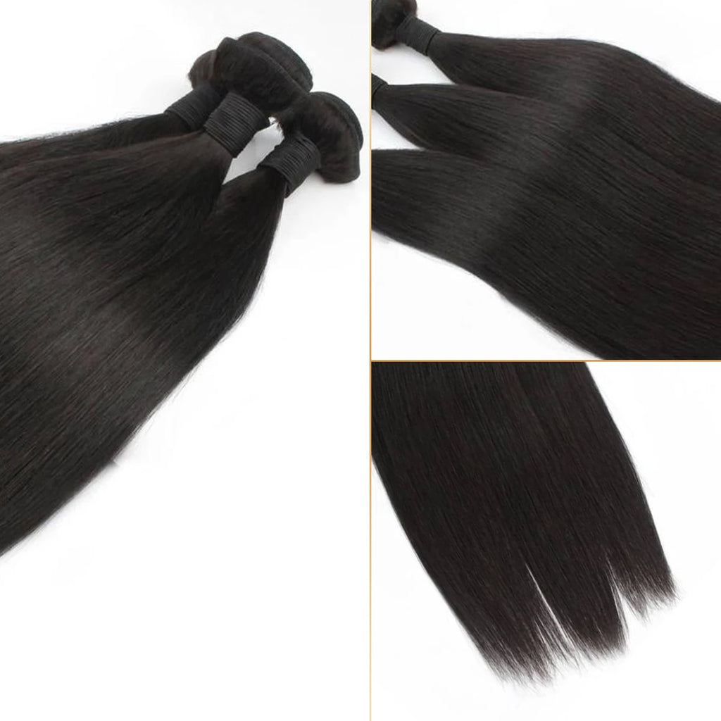 30 40 Inch Straight Bundles 100% Human Hair Brazilian Virgin Hair Natural Color 3 4 Pcs Raw Hair Bundles Extensions For Women