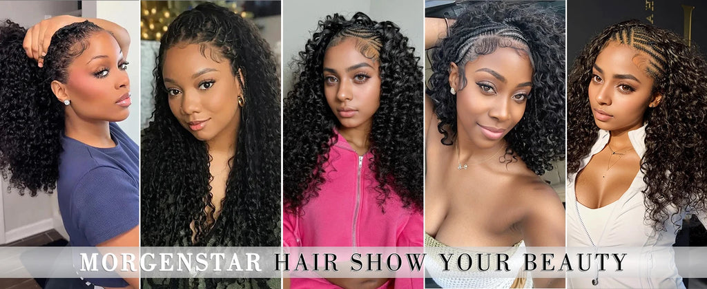 16A Kinky Curly Crochet Human Hair Knotless Pre-Separated Crochet Hair Extensions With String Curly Pre-Looped Feather Hair