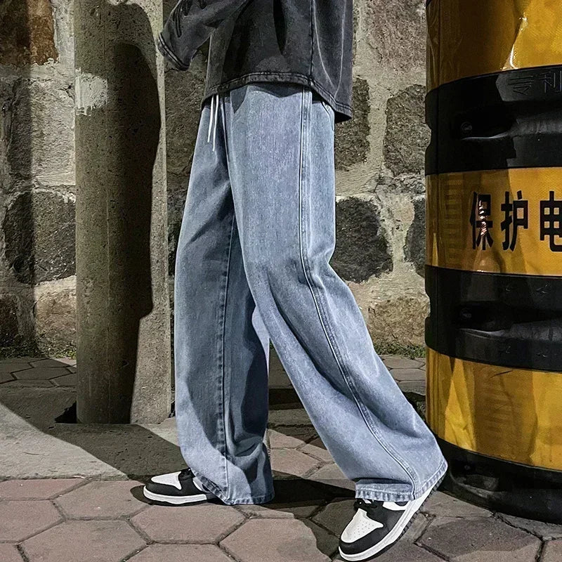 2024 New Streetwear Loose Jeans Men Korean Style Fashion