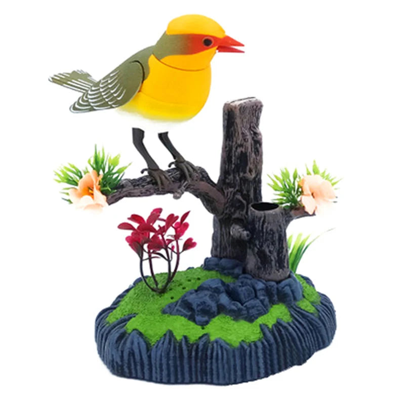 Sound Voice Control Electric Bird Pet Toy Electric Simulation Induction Bird Cage Birdcage Toy