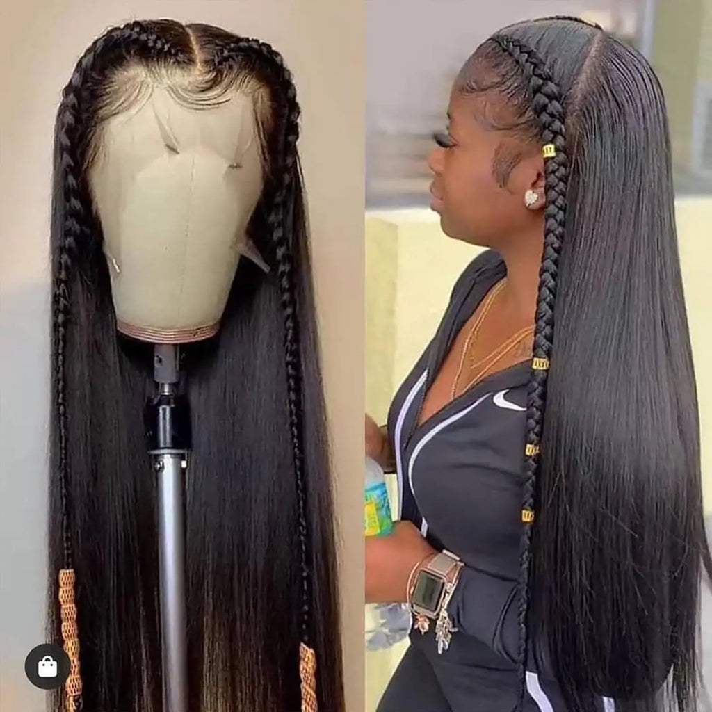 13x4 13x6 Hd Transparent Bone Straight Lace Front Wigs 30 40 Inch Brazilian Human Hair Wigs For  Women Straight Lace Frontal Wig