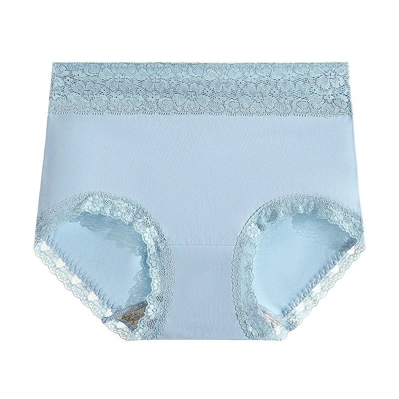 12PCS High quality Cotton Panties Women's Underwear High waist  Lace Resilient Soft  Briefs Abdomen In Slimming lingerie