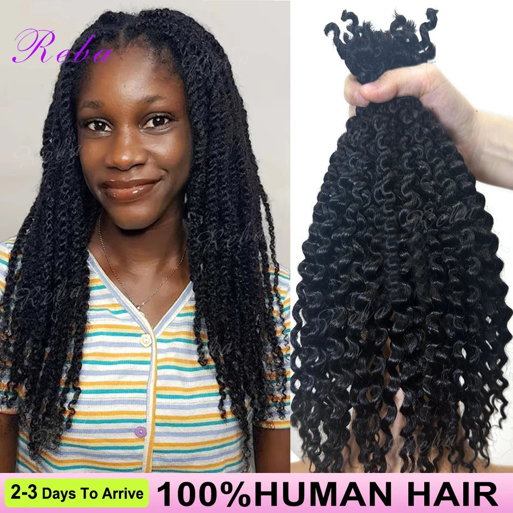 Reba Brazilian Afro Kinky Curly Human Hair Bundles For Remy Hair Bundle Kinky Bulk Human Hair Weave Bundle Deal Hair Extensions
