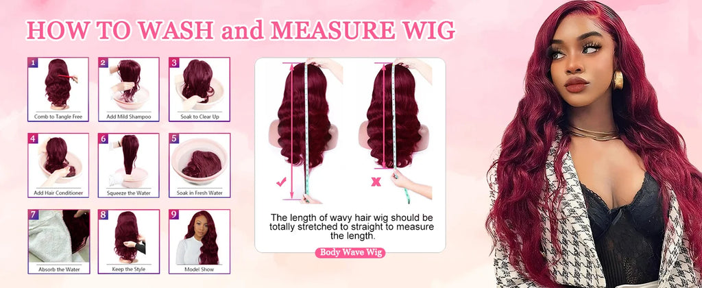 200% Colored 99j Wine Red Human Hair Wig Brazilian 40 Inch Burgundy 13x6 HD Lace Frontal Wig Body Wave 100% Remy Human Hair Wigs