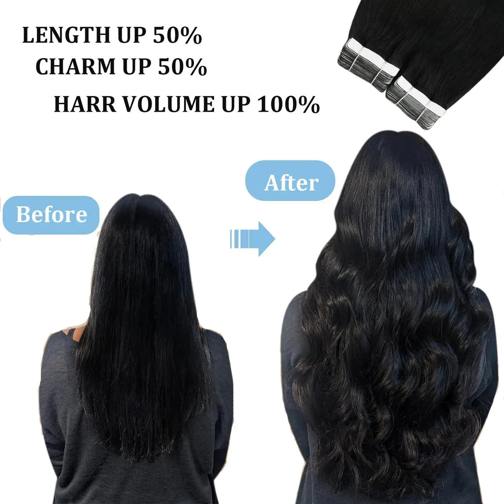 Reba Mini Tape In Human Hair Extensions Straight Human Hair European Remy Tape Adhensive Real Thick Human Hair Extensions 20pcs