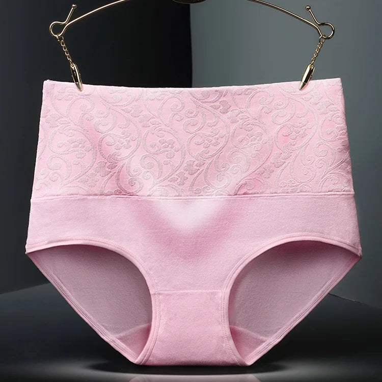 3Pcs/Lot Plus Size Underwear Women High Waist Women's Panties Cotton Brief Girl Breath Panty Abdominal Underpants Ladies L-5XL