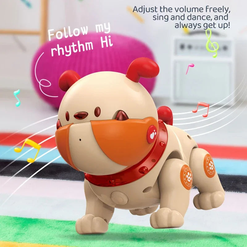 Intelligent Programmable Toy Rc Pet Kid Toys Interactive Voice and Touch Sensing Dancing Music Remote Control Cartoon Robot Dog