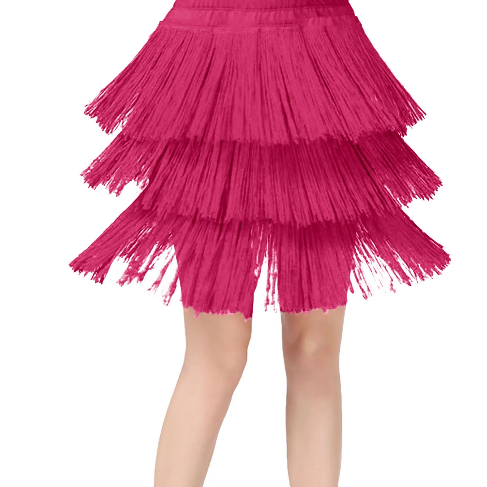Girl dresses Kids Girls Tassel Dance Skirt Latin Ballroom Layered Fringe Dancewear vestidos para niñas