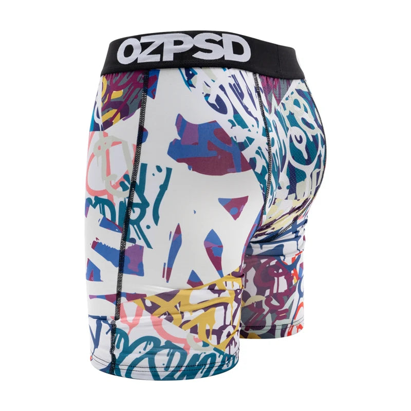 5Pcs Sexy Summer Men Boxer Underwear Breathable Printed Men's Panties Underpants Male Plus Size Man Boxer Briefs Man Boxershorts