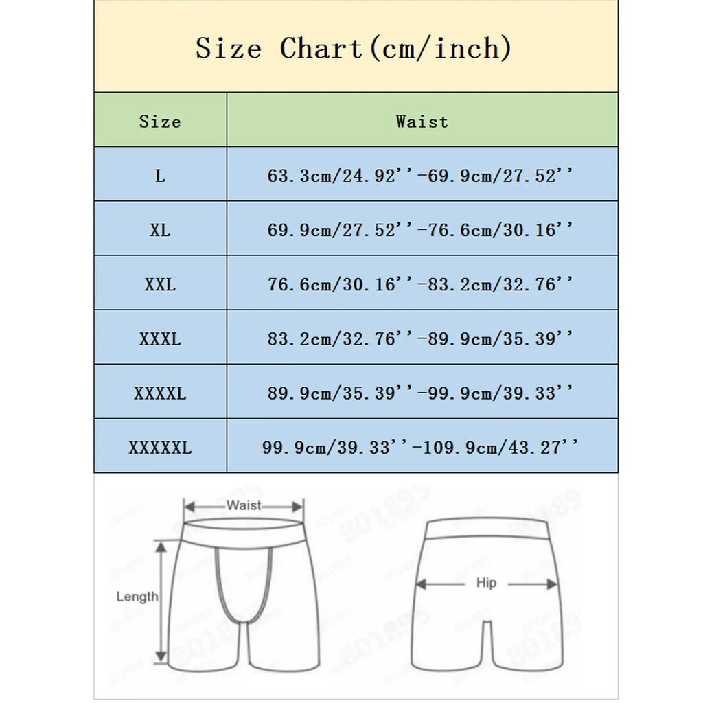 Mens Boxer Panties Strong Magnetic Tourmaline Painted U-Convex Briefs Boxer Briefs Underpants Mid Waist Short Pants Male