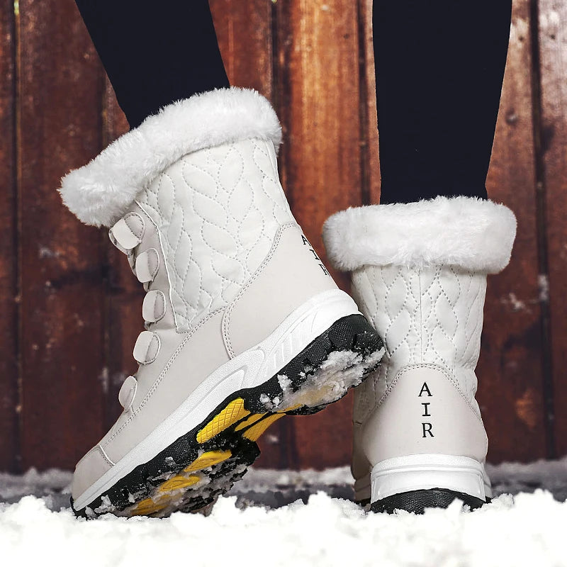 Women Classic Snow Boots Winter Warm Shoes Handmade Platform Shoes Womens Boots Ankle  Size 43 Booties