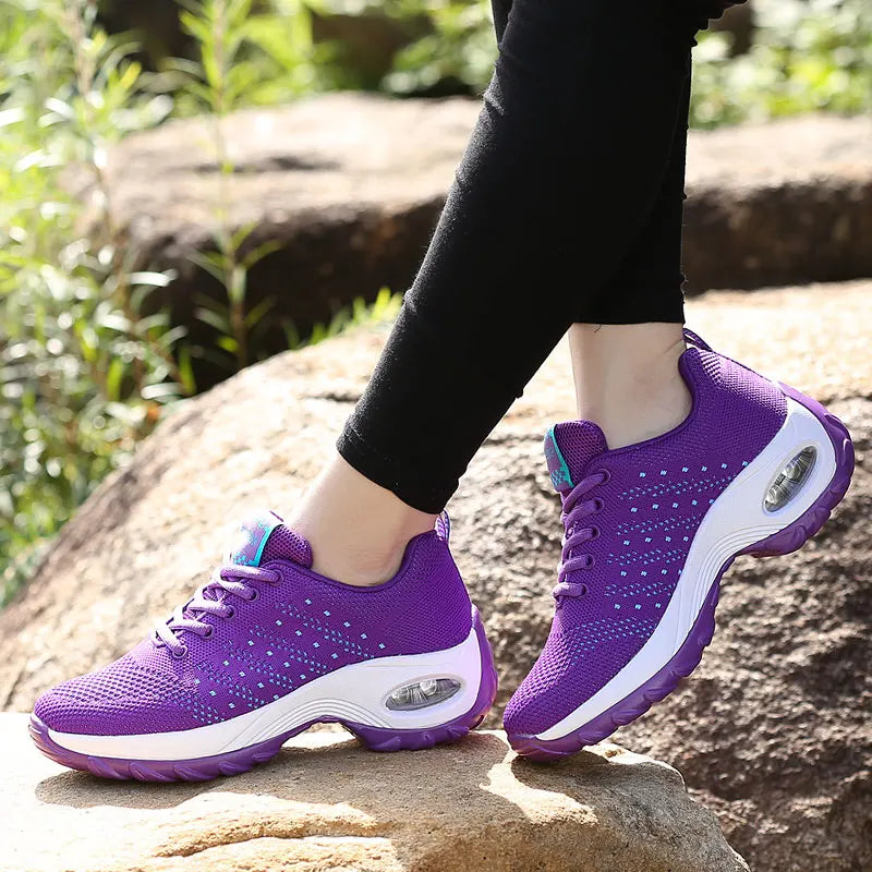 2025 Women's Fashion New Product: Sports Walking Shoes Breathable and Lightweight Casual Walking Platform Shoes Calzados Mujeres