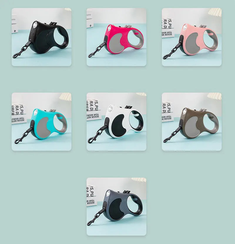 5m Dog Leash for Small Dogs Cat With lights For Small Medium Large Dogs Cats Automatic Retractable Durable Pet Supplies
