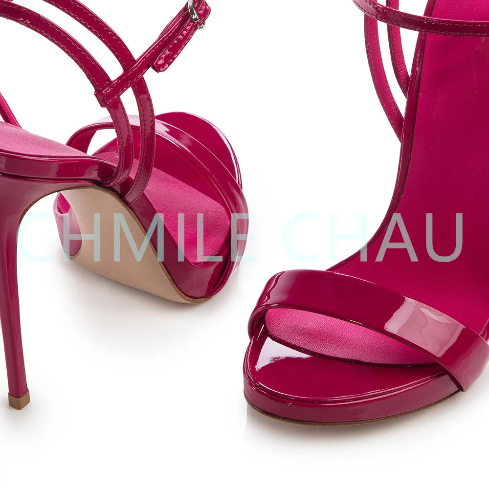 【Measure your feet length before order】Elegant Luxury Designer Women Sandal High Heel Banquet Prom Sandálias Femininas 23-CHC-30