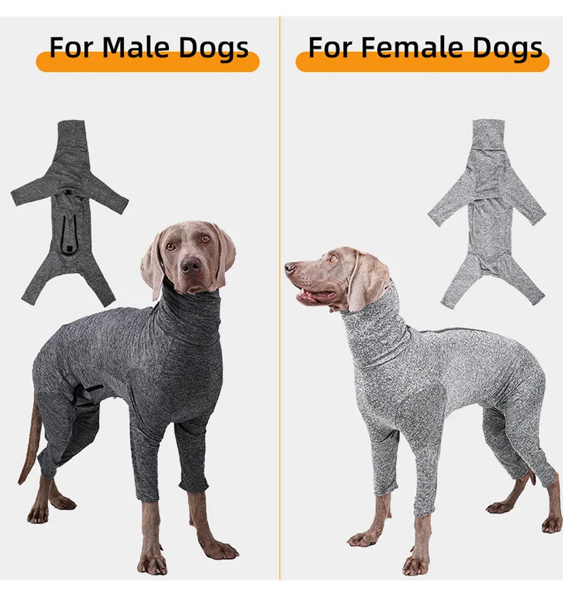 XS-3XL Pet Dog Clothes Winter Jumpsuit Undergarment Female Male Dog Home Loss Hair Proof Clothing Post-Surgical Recovery Clothes