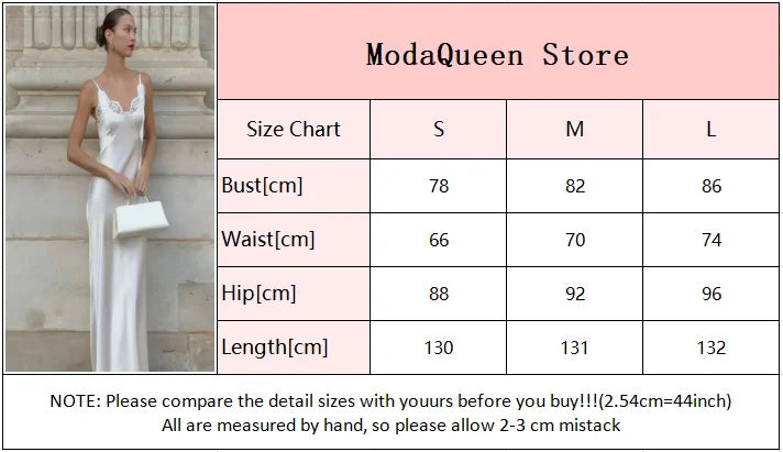 Lace Patchwork Sling Maxi Dress Women Sexy Solid V-neck Sleeveless Backless Satin Slim Dresses 2026 Lady Chic Party Evening Gown