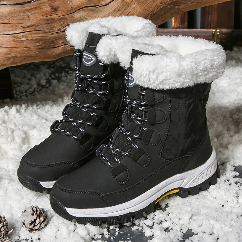 Women Classic Snow Boots Winter Warm Shoes Handmade Platform Shoes Womens Boots Ankle  Size 43 Booties