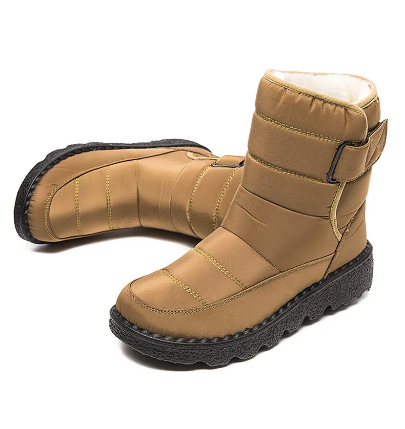 Women Boots 2025 Winter Shoes Woman Waterproof Snow Boots Winter Warm Fur Botas Mujer Korea Style Black Ankle Boots For Women