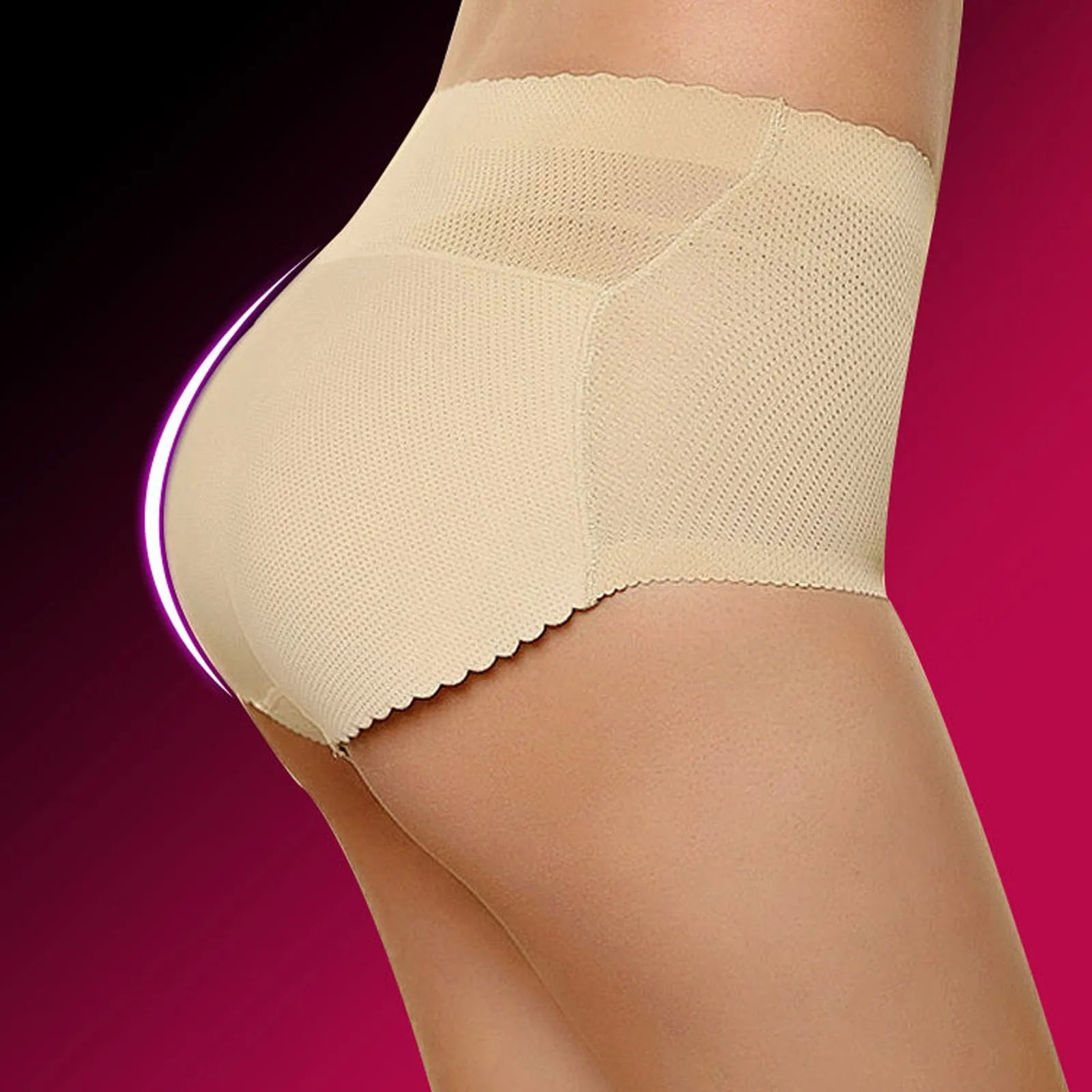 Seamless Shapewear Women's Mid Waist Shaping Triangle Pants Sponge Buttocks Mesh Breathable Hip Lifting Tummy Tightening Pants