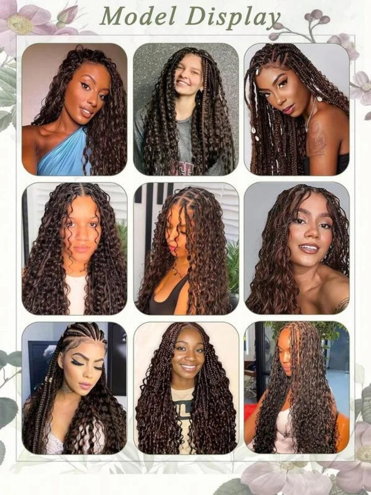 30Inch Colored Human Hair Bulk For Boho Braiding Curly Brazilian Highlight Deep Wave Human Hair Extension No Weft 2 Bundles 110g