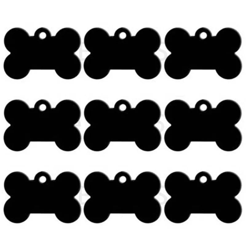 20Pcs Dog ID Tag Personalized Pet Engraved Pet ID Name Number For Puppy Dog Customized Tag Collar Pendant Bone Pet Accessories