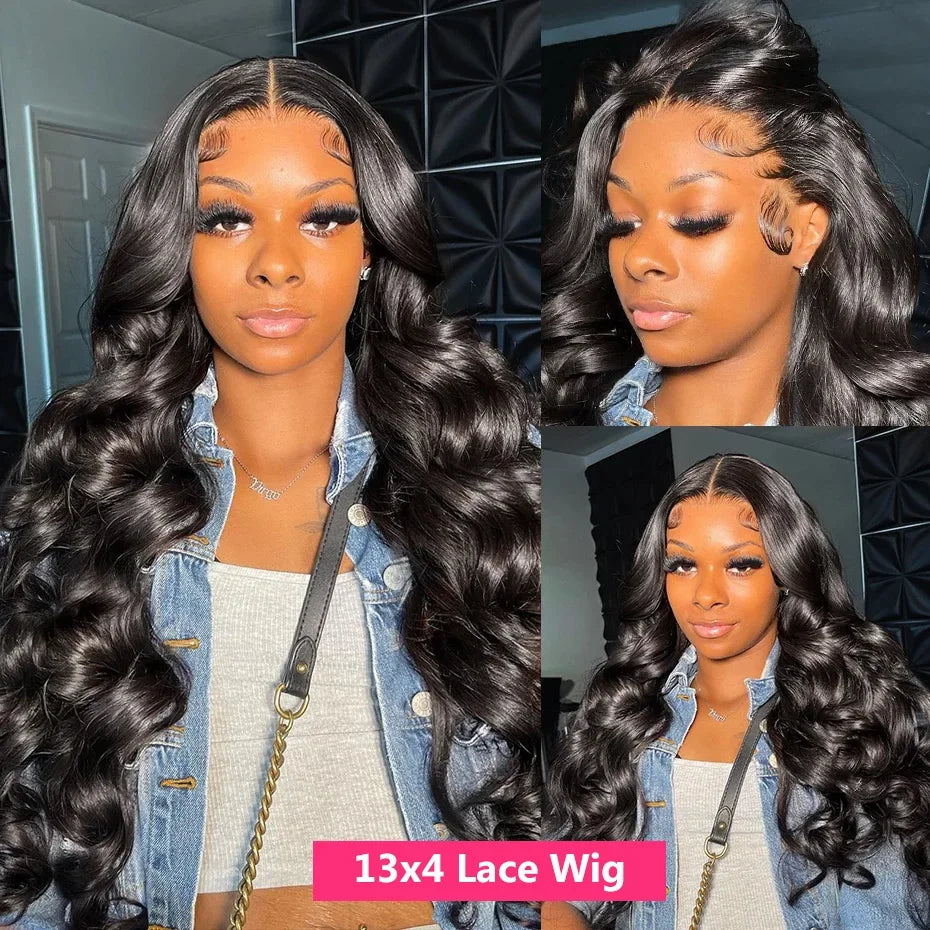Body Wave Lace Front Wigs Human Hair Pre Plucked 180% Density Human Hair Wigs for Black Women 13x6 transparent Lace Frontal Wigs