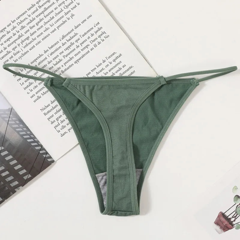 1PC Women Thongs G-String Seamless Panties High Leg Cut Panties Sexy Lingerie Low Waist Underwear Female T-Back M-L