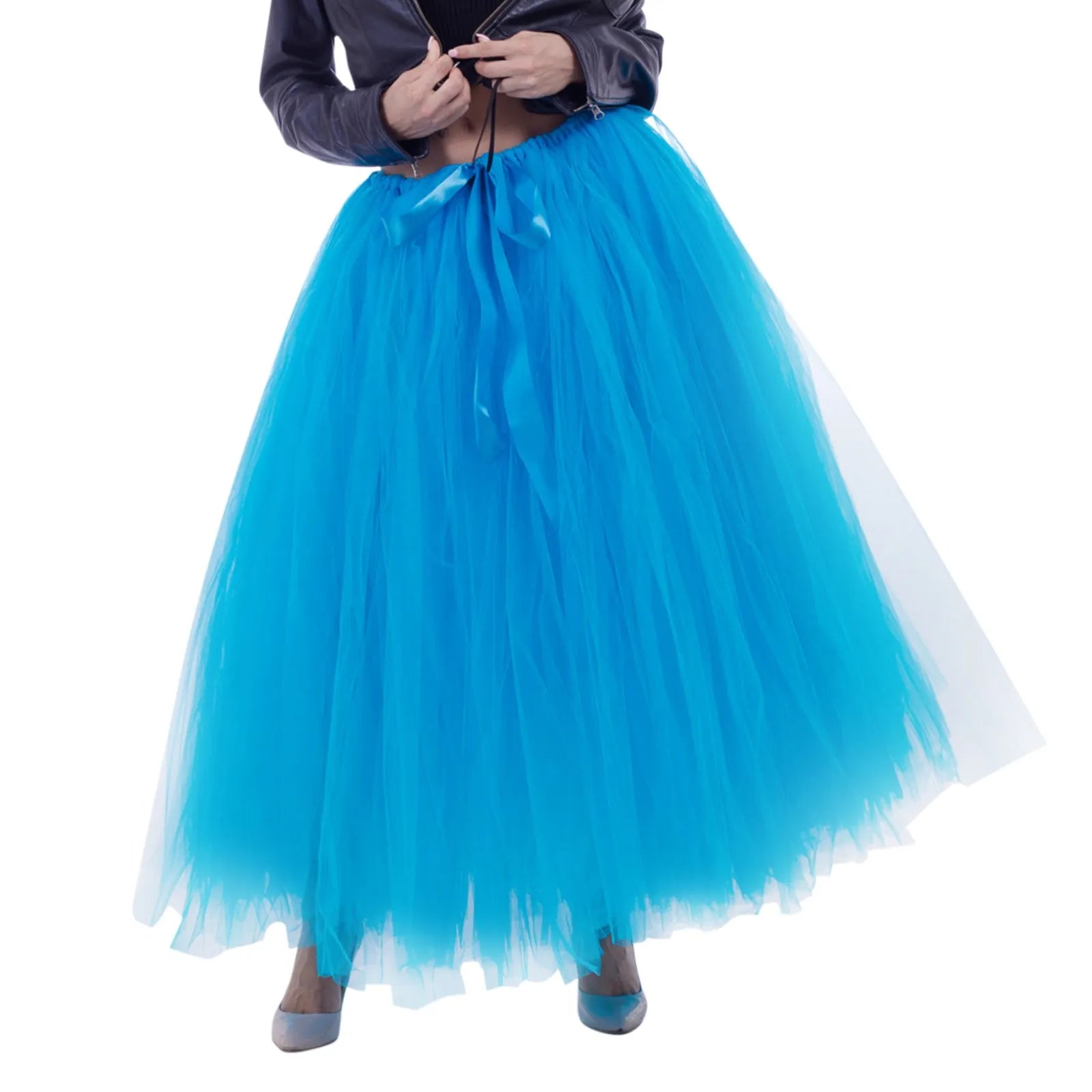 Summer Long Skirts For Women 2025 Women Fashion Solid Color Lace Up Bow Puffy Skirt Handmade Skirt Performance Skirt Ropa Mujer