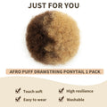 Kinky Curly Human Hair Ponytail Afro Puff Drawstring High Bun HairPiece Clip in on Updo Extensions for Black Women Ship From US