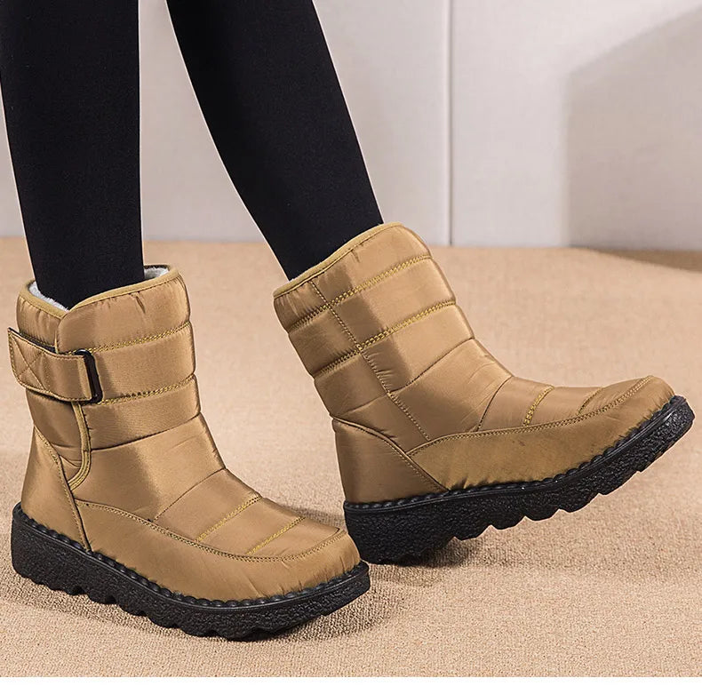Women Boots 2025 Winter Shoes Woman Waterproof Snow Boots Winter Warm Fur Botas Mujer Korea Style Black Ankle Boots For Women