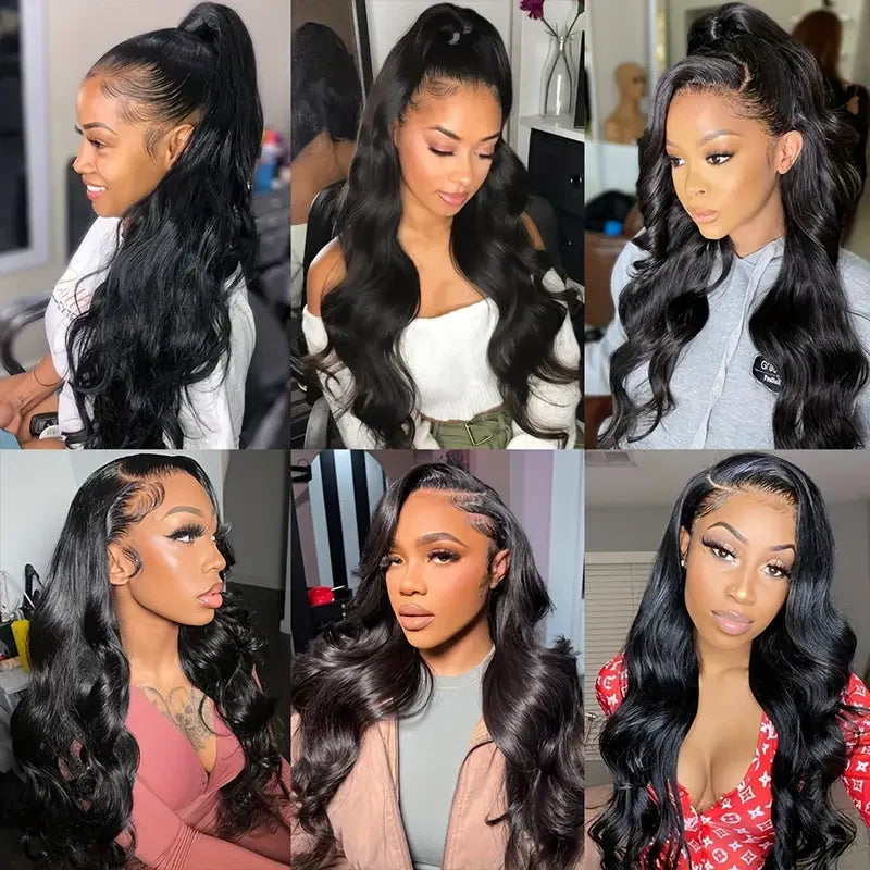Body Wave Lace Front Wigs Human Hair Pre Plucked 180% Density Human Hair Wigs for Black Women 13x6 transparent Lace Frontal Wigs