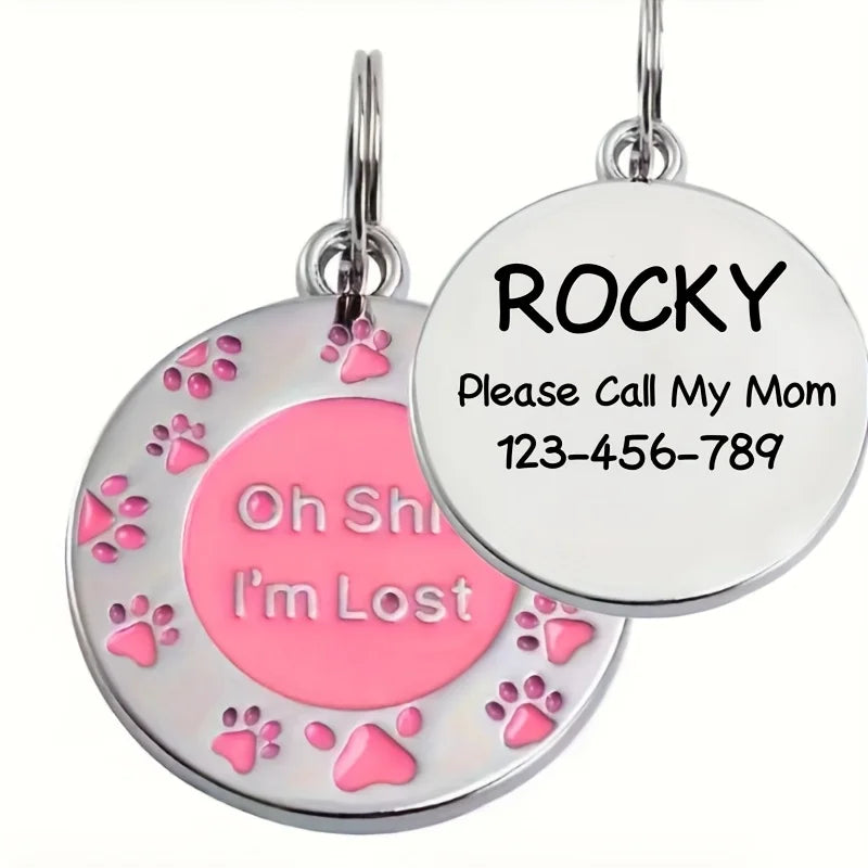 customized Personalised Dog Cat Tags, Custom Cat Dog Puppy Pet ID Name Pendants, Collar Tag Pendant Pet Accessories, Pet Decorat
